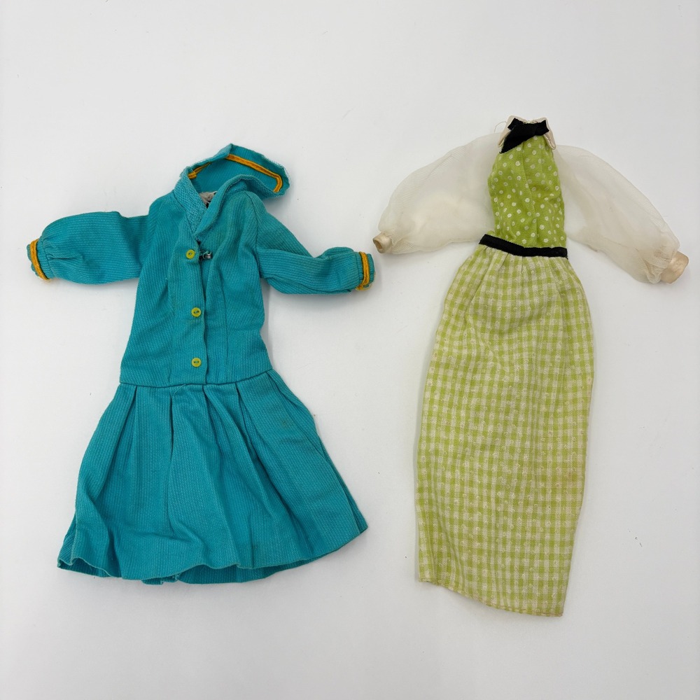 Vintage Mattel Barbie Seaworthy 1872 & Quick Curl Kelly 4221 Dress Lot 1969 1973